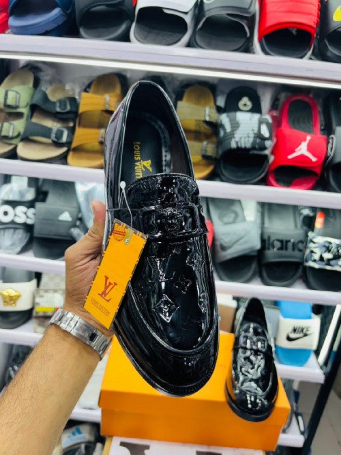 Louiss Vuiitton Black Premium Quality Loafers For Men