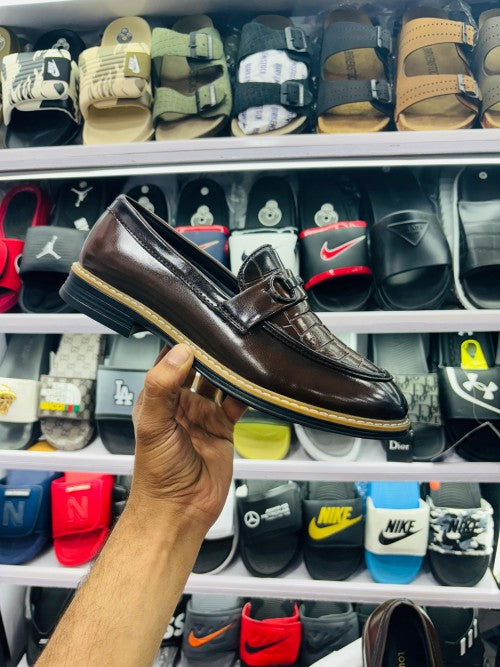 Louiis Vulitton Brown Black Premium Qulity Loafer For Men