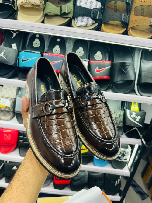 Louiis Vulitton Brown Black Premium Qulity Loafer For Men